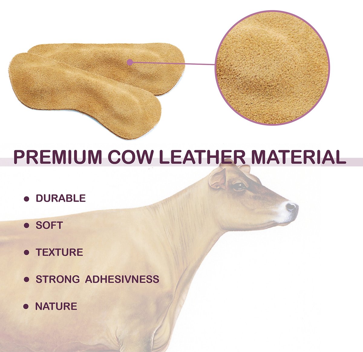Premium Leder-Fersenpolster – 3 Paar (0,35 Zoll dicker) für zu große Schuhe, Fersenkissen gegen Fersenschmerz, verbesserte Passform und Komfort für Damen und Herren, Khaki