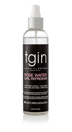 tgin Rose Water Curl Refresher – Lockenauffrischungsspray für lockiges, krauses und welliges Haar – Feuchtigkeitsspray mit Acai-Beere und Rosenwasser – 240 ml