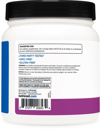 Nutricost BCAA Pulver (Traube, 60 Portionen) - Optimales 2:1:1 Verhältnis, Vegetarierfreundlich, Non-GMO, Glutenfrei