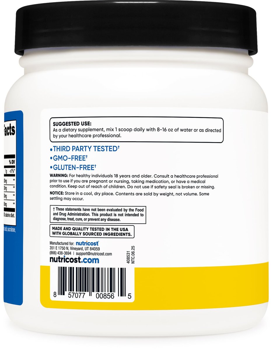 Nutricost BCAA Pulver (Ananas, 60 Portionen) - Optimales 2:1:1 Verhältnis