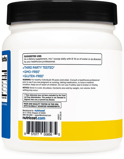 Nutricost BCAA Pulver (Ananas, 60 Portionen) - Optimales 2:1:1 Verhältnis