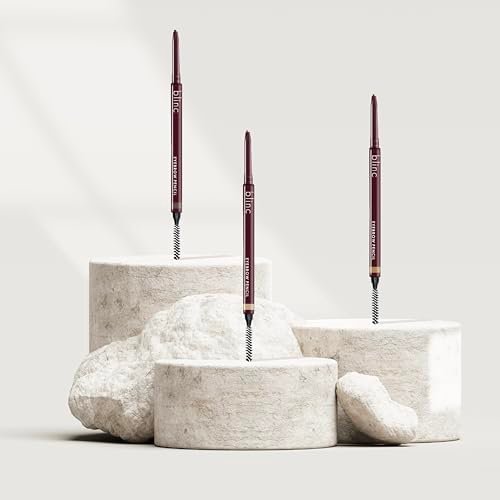 Blinc Augenbrauenstift, Doppelseitig Präzise Feine Spitze mit Vitamin C & E, Natürlicher Look, Langhaftend, Wasserresistent, Vegan, Glutenfrei & Tierversuchsfrei, Dunkelbrünett, 0,09 g/0,003 Oz.