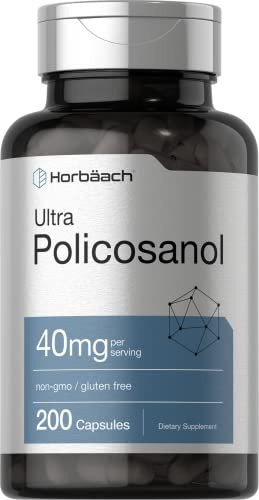 Horbäach Policosanol 40 mg – 200 Kapseln | Nicht-GVO & Glutenfrei