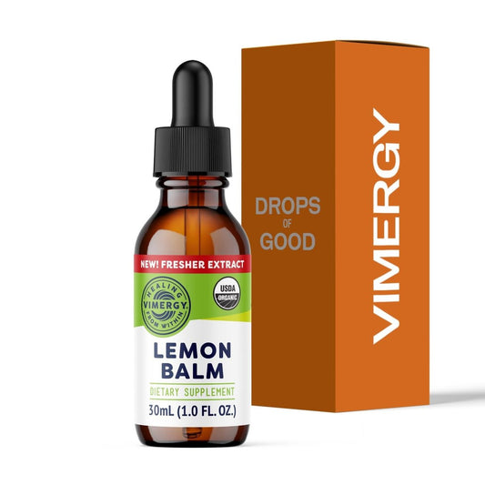 Vimergy Bio-Zitronenmelisse-Tinktur, USDA Organic, Alkoholfrei, 30 ml