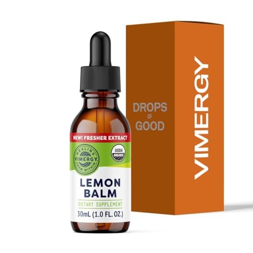 Vimergy Bio-Zitronenmelisse-Tinktur, USDA Organic, Alkoholfrei, 30 ml