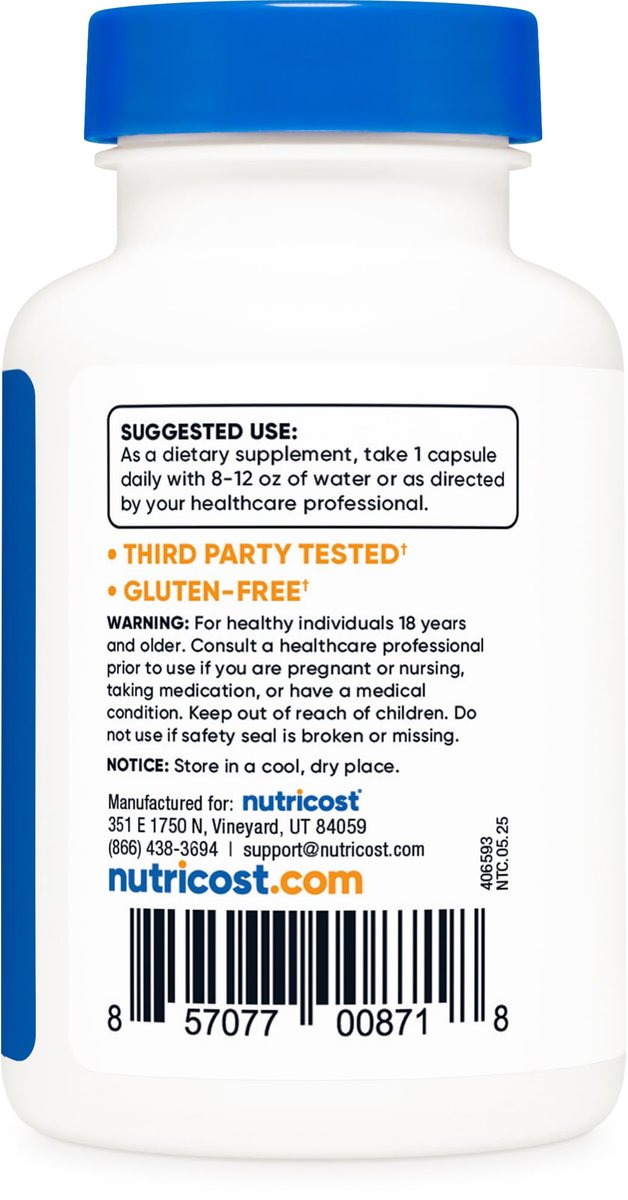 Nutricost Pestwurz-Extrakt Kapseln (75 mg) – 120 Kapseln, Glutenfrei, Nicht-GVO, Vegetariergeeignet