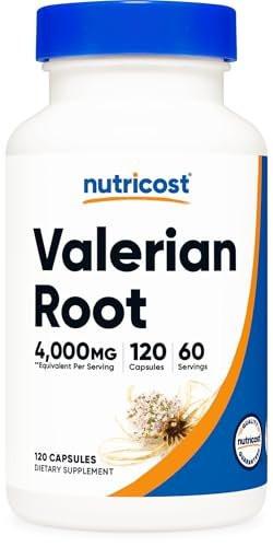 Nutricost Baldrianwurzel-Extrakt 120 Kapseln – 60 Portionen pro Flasche – Vegetarisch, GMO-frei & glutenfrei