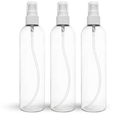 BRIGHTFROM Feinsprühflaschen 8 oz, Leere nachfüllbare Behälter - für ätherische Öle, Desinfektionsspray, Wasser - 3er-Pack