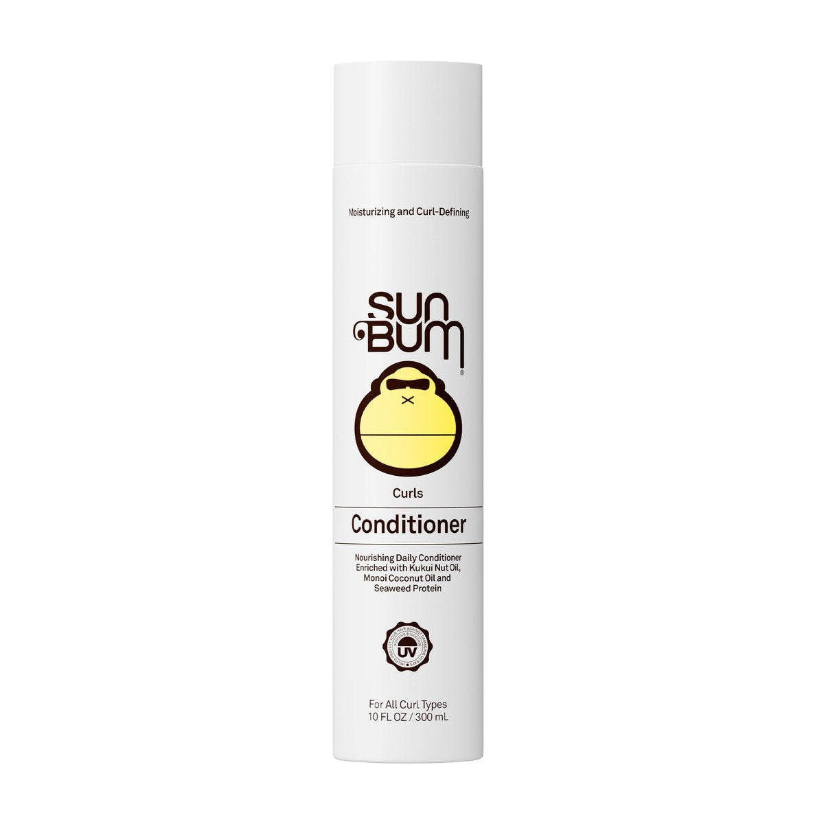 Sun Bum Curls Conditioner - Feuchtigkeitsspendende Haarpflege für welliges und lockiges Haar - Frizz-freies Finish - Angereichert mit Kokosöl und Meeresprotein - UV-Schutz - Vegan und tierversuchsfrei - 283 g