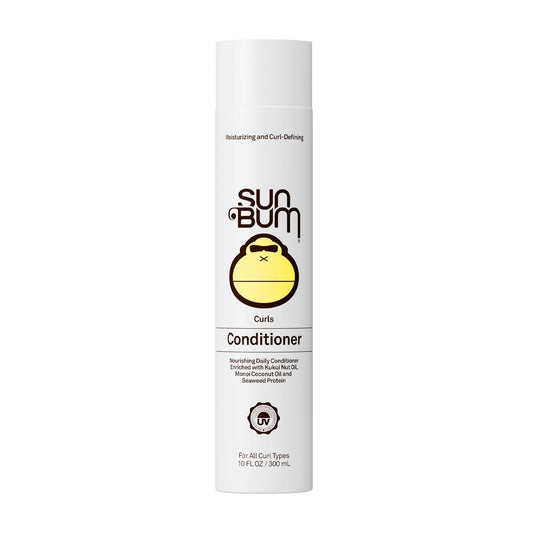 Sun Bum Curls Conditioner - Feuchtigkeitsspendende Haarpflege für welliges und lockiges Haar - Frizz-freies Finish - Angereichert mit Kokosöl und Meeresprotein - UV-Schutz - Vegan und tierversuchsfrei - 283 g