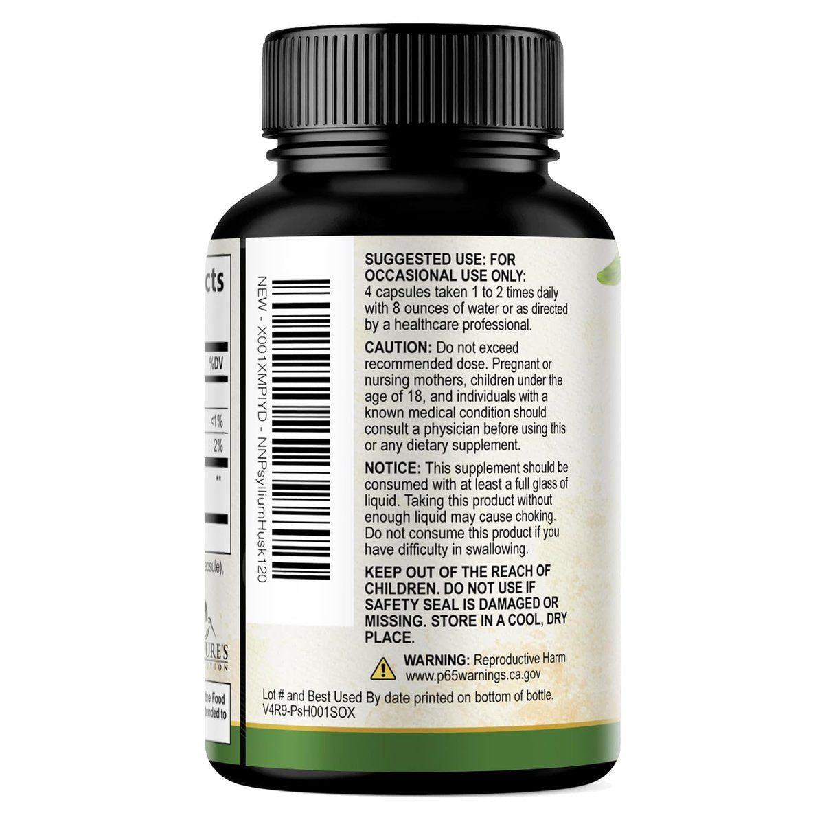 Psyllium-Schalenpulver 2000 mg pro Portion – Extra starkes Psyllium-Faserpulver – Natürliche lösliche Ballaststoffpillen für Verdauung, Darmgesundheit & Regelmäßigkeit – in den USA abgefüllt – 120 Kapseln