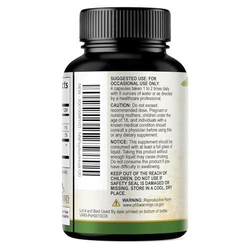 Psyllium-Schalenpulver 2000 mg pro Portion – Extra starkes Psyllium-Faserpulver – Natürliche lösliche Ballaststoffpillen für Verdauung, Darmgesundheit & Regelmäßigkeit – in den USA abgefüllt – 120 Kapseln
