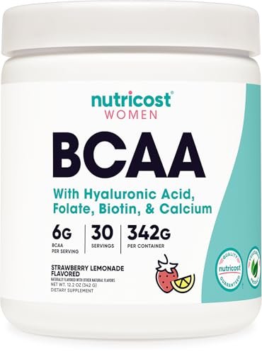Nutricost BCAA für Frauen (Erdbeer-Limonade, 30 Portionen) - Speziell für Frauen entwickelt - Non-GMO und Glutenfrei