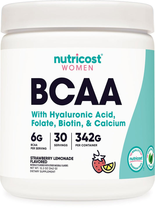 Nutricost BCAA für Frauen (Erdbeer-Limonade, 30 Portionen) - Speziell für Frauen entwickelt - Non-GMO und Glutenfrei