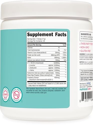 Nutricost BCAA für Frauen (Erdbeer-Limonade, 30 Portionen) - Speziell für Frauen entwickelt - Non-GMO und Glutenfrei