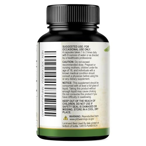 Psyllium-Faserpulver 2000mg pro Portion – Extra starke Psyllium-Faserkapseln – Natürliche lösliche Ballaststoffe zur Unterstützung der Verdauung, Darmgesundheit & Regelmäßigkeit – Hergestellt in USA – 60 Kapseln