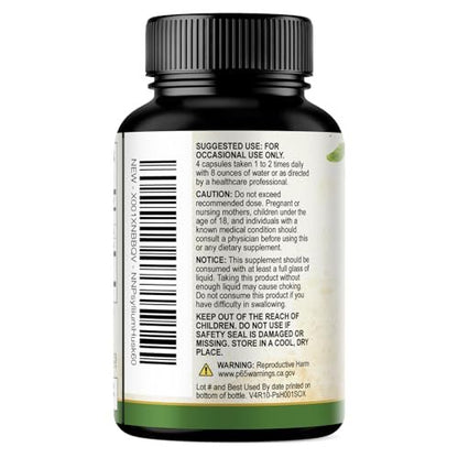 Psyllium-Faserpulver 2000mg pro Portion – Extra starke Psyllium-Faserkapseln – Natürliche lösliche Ballaststoffe zur Unterstützung der Verdauung, Darmgesundheit & Regelmäßigkeit – Hergestellt in USA – 60 Kapseln