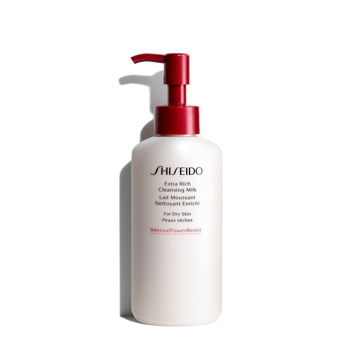 Shiseido Extra Rich Reinigungsmilch – 125 ml – Sanfter Reiniger für hydratisierte, feuchtigkeitsspendende Haut – Sanft & seifenfrei – Für trockene, sehr trockene & empfindliche Haut