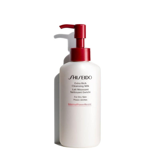 Shiseido Extra Rich Reinigungsmilch – 125 ml – Sanfter Reiniger für hydratisierte, feuchtigkeitsspendende Haut – Sanft & seifenfrei – Für trockene, sehr trockene & empfindliche Haut