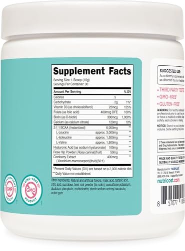 Nutricost BCAA für Frauen – Wassermelone, 30 Portionen – Speziell für Frauen entwickelt – Non-GMO & glutenfrei