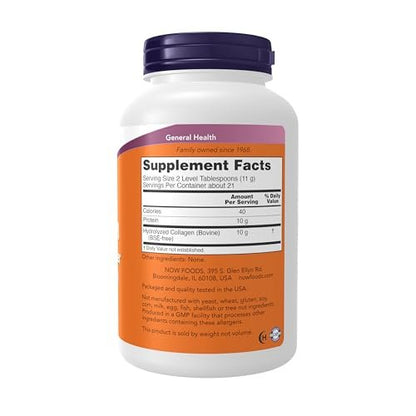 NOW Foods Kollagen-Peptid-Pulver, klinisch getestet, für Gelenk- und Knochengesundheit, 227 g