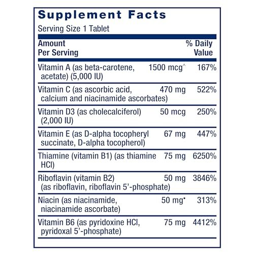Life Extension One-Per-Day Multivitamin – Über 25 Vitamine, Mineralien & Pflanzenextrakte, Quercetin, 5-MTHF-Folat & mehr – 1-täglich, Nicht-GVO, glutenfrei – 60 Tabletten