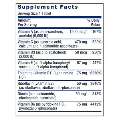 Life Extension One-Per-Day Multivitamin – Über 25 Vitamine, Mineralien & Pflanzenextrakte, Quercetin, 5-MTHF-Folat & mehr – 1-täglich, Nicht-GVO, glutenfrei – 60 Tabletten