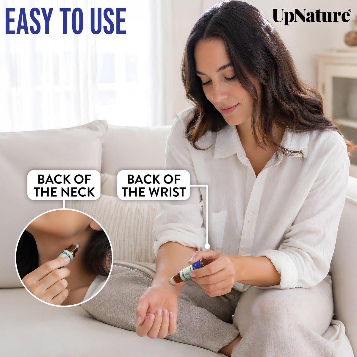 UpNature Breathe Essential Oil Roll On – Atemunterstützung natürlich – Premium Qualität mit Pfefferminze, Teebaum & Eukalyptus