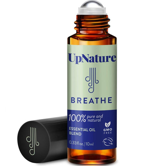 UpNature Breathe Essential Oil Roll On – Atemunterstützung natürlich – Premium Qualität mit Pfefferminze, Teebaum & Eukalyptus