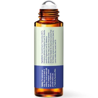 UpNature Breathe Essential Oil Roll On – Atemunterstützung natürlich – Premium Qualität mit Pfefferminze, Teebaum & Eukalyptus