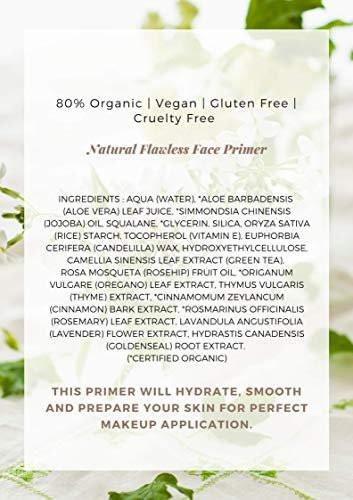 Mom's Secret Natürlicher, makelloser Gesichts-Make-up-Primer – Bio, vegan, glutenfrei, ohne Gentechnik, für alle Hauttypen, parabenfrei, tierversuchsfrei, hergestellt in den USA, 30 ml
