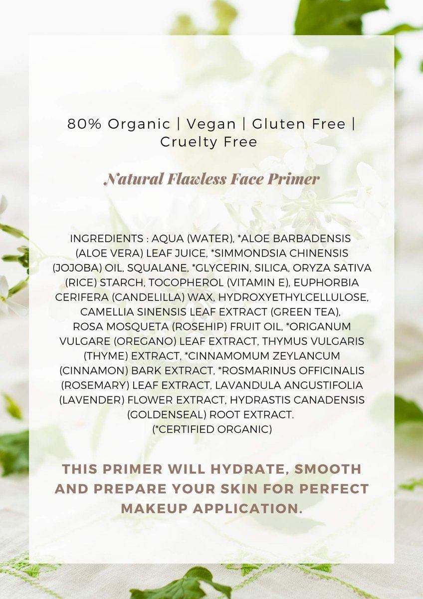 Mom's Secret Natürlicher, makelloser Gesichts-Make-up-Primer – Bio, vegan, glutenfrei, ohne Gentechnik, für alle Hauttypen, parabenfrei, tierversuchsfrei, hergestellt in den USA, 30 ml
