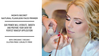 Mom's Secret Natürlicher, makelloser Gesichts-Make-up-Primer – Bio, vegan, glutenfrei, ohne Gentechnik, für alle Hauttypen, parabenfrei, tierversuchsfrei, hergestellt in den USA, 30 ml