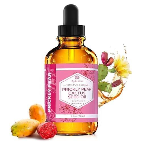 Leven Rose Bio Kaktusfeigenöl (Barbary Fig) 100% Reines, Kaltgepresstes, Extra Natives Gesichtsöl, Feuchtigkeitsspender für trockene Haut & Körper, Haarbehandlung 30 ml