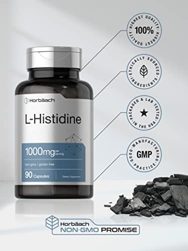 Horbäach L-Histidin 1000mg – 90 Kapseln | Non-GMO & Glutenfrei | Pharmazeutische Qualität