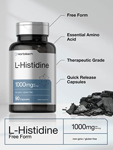 Horbäach L-Histidin 1000mg – 90 Kapseln | Non-GMO & Glutenfrei | Pharmazeutische Qualität