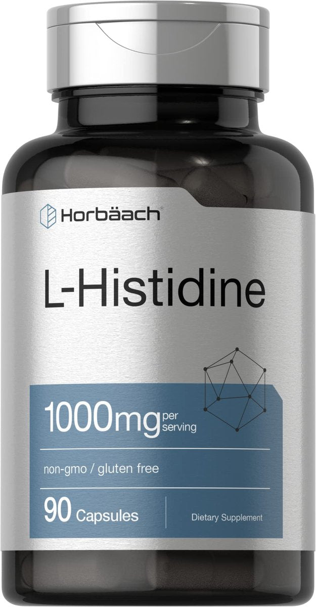 Horbäach L-Histidin 1000mg – 90 Kapseln | Non-GMO & Glutenfrei | Pharmazeutische Qualität