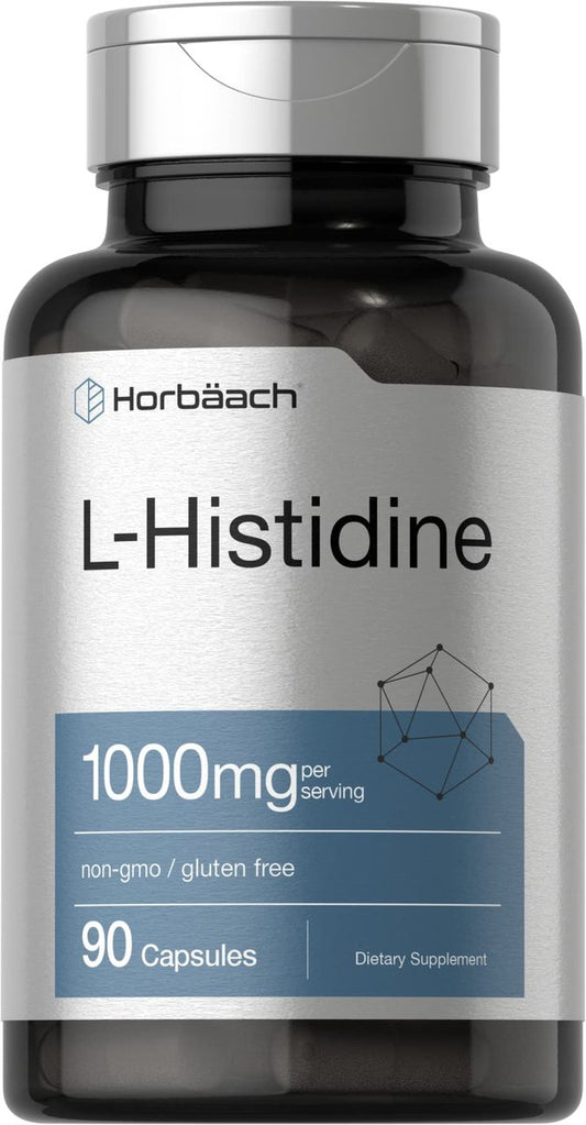 Horbäach L-Histidin 1000mg – 90 Kapseln | Non-GMO & Glutenfrei | Pharmazeutische Qualität