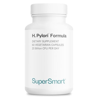 Supersmart H. Pylori Formula 20 Milliarden KBE pro Tag – Natürliches probiotisches Lactobacillus Reuteri DSM 17648 Nahrungsergänzungsmittel | Non-GMO & Glutenfrei – 60 vegane Kapseln