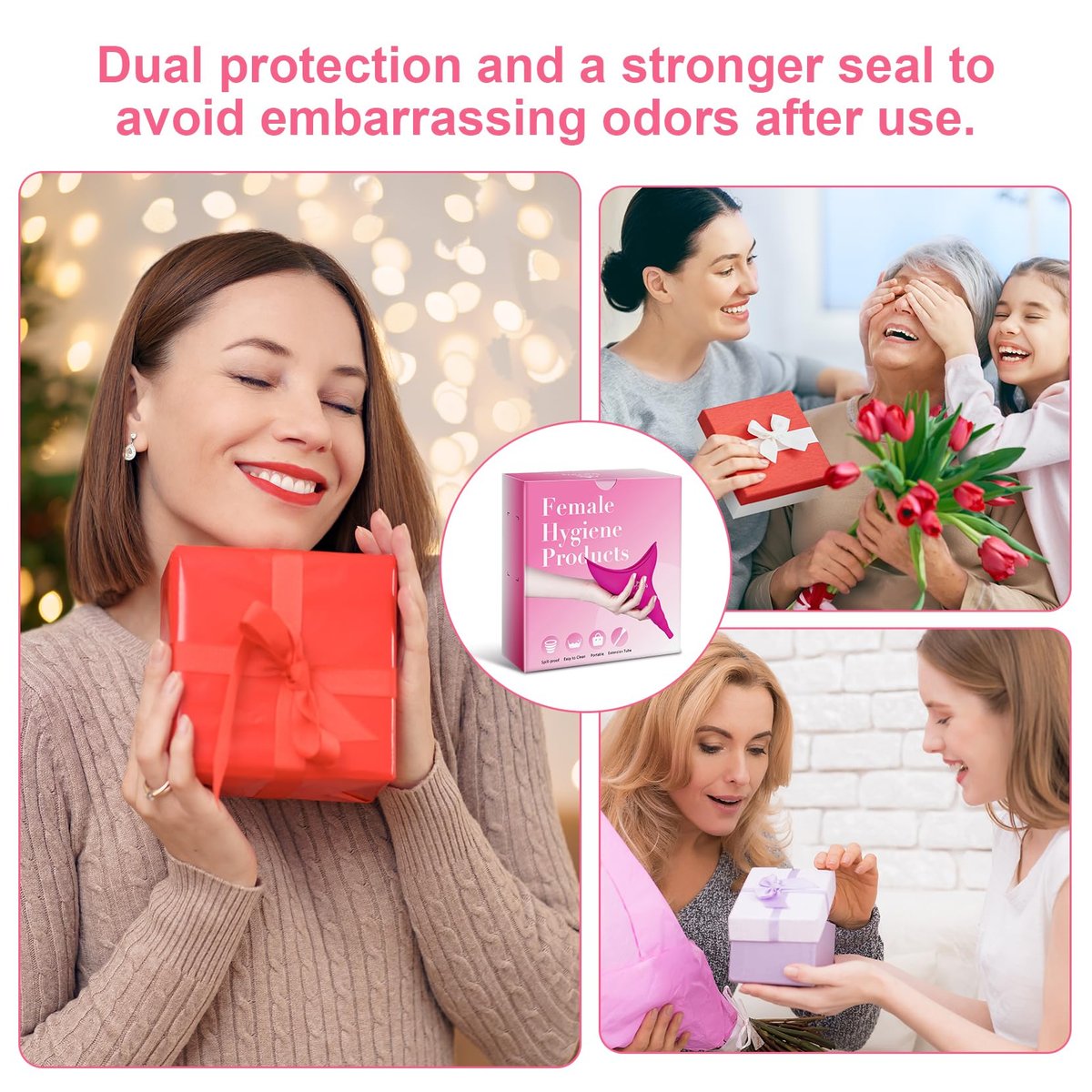 Sunany Urinal für Frauen, wiederverwendbarer Silikon-Pinkeltrichter – für sicheres Urinieren im Stehen, ideal für den Innenbereich (Pink)