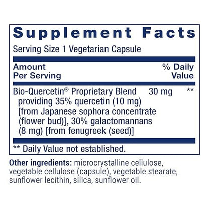 Life Extension Bio-Quercetin – Immunsystem-Unterstützung & Herzgesundheit, glutenfrei, nicht-GVO, vegetarisch, 30 Kapseln
