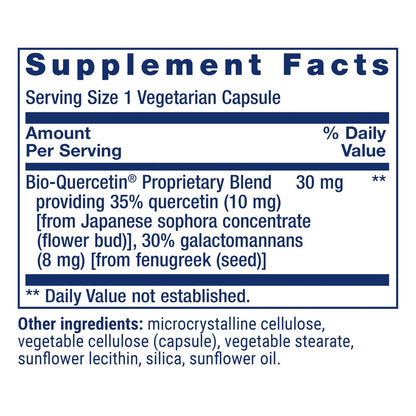 Life Extension Bio-Quercetin – Immunsystem-Unterstützung & Herzgesundheit, glutenfrei, nicht-GVO, vegetarisch, 30 Kapseln