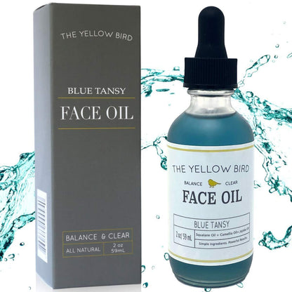 Yellow Bird Balancing Blue Tansy Gesichtsöl 59 ml – Hautglühendes Serum, Kollagenunterstützung, Fördert klare Haut, Fältchen-, Unreinheiten- und Porenminimierer, Natürliche vegane Gesichtsfeuchtigkeitscreme