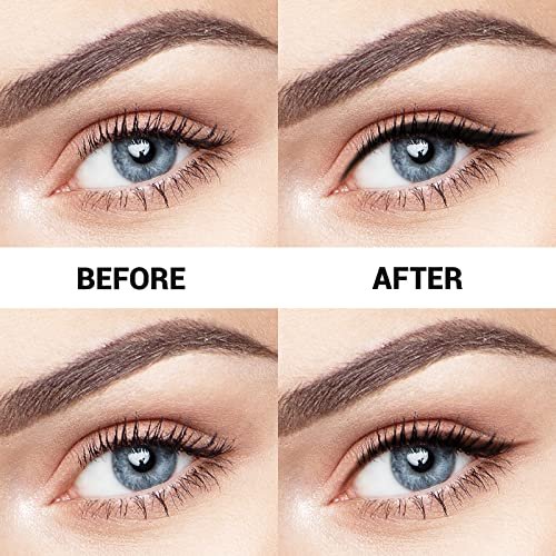 Music Flower Gel Eyeliner, Schwarz und Braun, wasserfest, lang anhaltend, wischfest, mit 2 Pinseln, einfach aufzutragen, 3 g, 2er-Pack