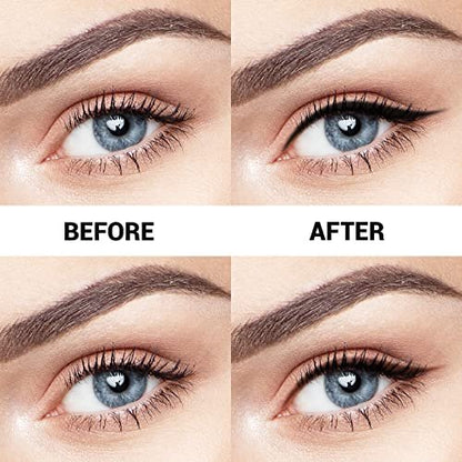Music Flower Gel Eyeliner, Schwarz und Braun, wasserfest, lang anhaltend, wischfest, mit 2 Pinseln, einfach aufzutragen, 3 g, 2er-Pack