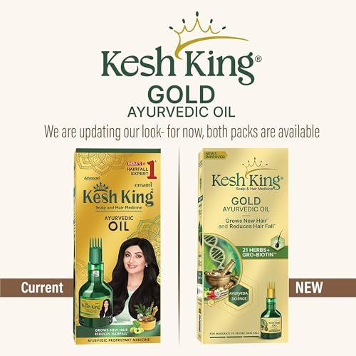 Kesh King Ayurvedisches Haaröl | Kräuteröl mit Bhringraj & Amla | Fördert Haarwachstum | Reduziert Haarausfall | Pflegt die Kopfhaut | Für langes & dickes Haar | 300 ml