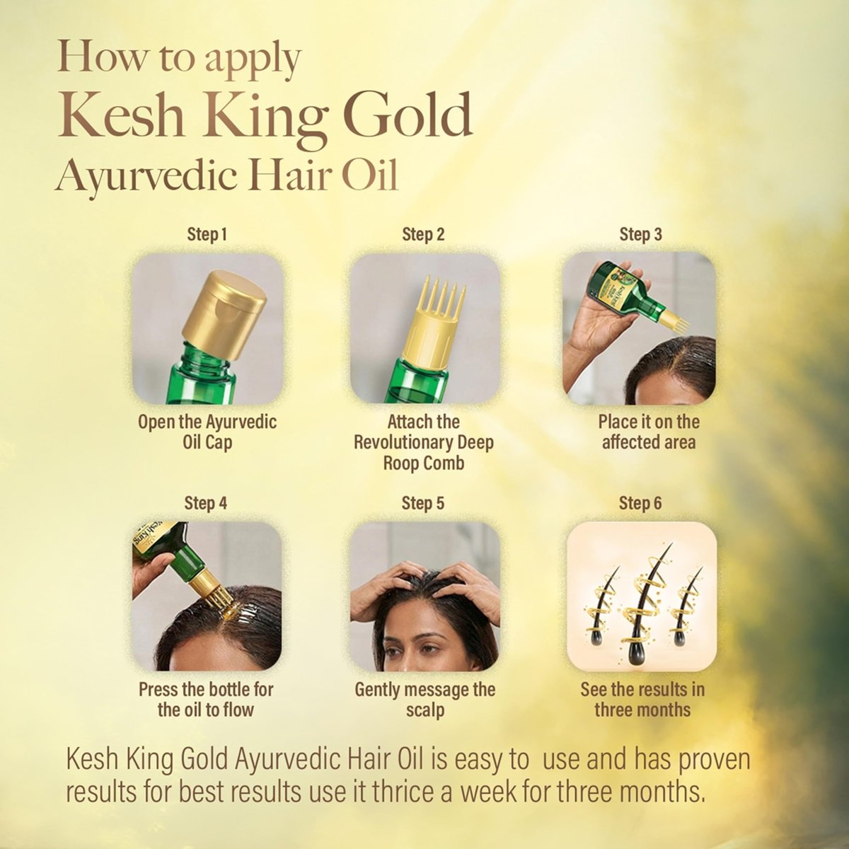 Kesh King Ayurvedisches Haaröl | Kräuteröl mit Bhringraj & Amla | Fördert Haarwachstum | Reduziert Haarausfall | Pflegt die Kopfhaut | Für langes & dickes Haar | 300 ml