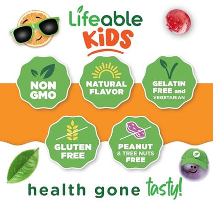 DOCTOR'S FINEST Vitamin C Gummies für Kinder - Vegan, GMO-frei & Glutenfrei - Leckerer Orangengeschmack - Pektin-Fruchtgummis - Nahrungsergänzung für Kinder - 250 mg Vitamin C - 120 Fruchtgummis [60 Portionen]