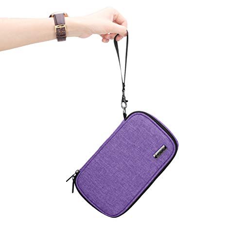 LUXJA Diabetiker-Reiseetui, Aufbewahrungstasche für Blutzuckermessgerät und Zubehör (nur Tasche), Lila