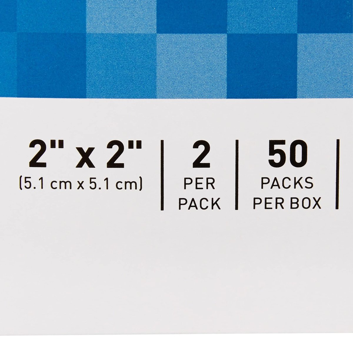 McKesson Vlieskompressen, steril, 4-lagig, Polyester/Viskose, 2 x 2 Zoll, 2 Stück pro Packung, 50 Packungen, insgesamt 100 Stück